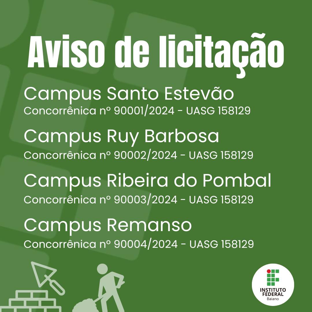 Avisos de Licitação