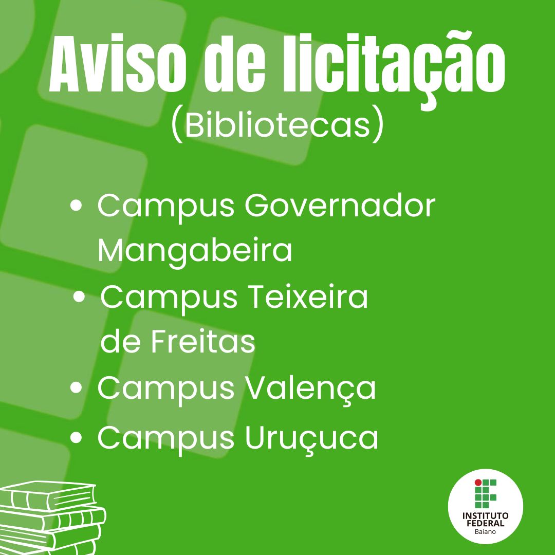 Aviso de Licitação